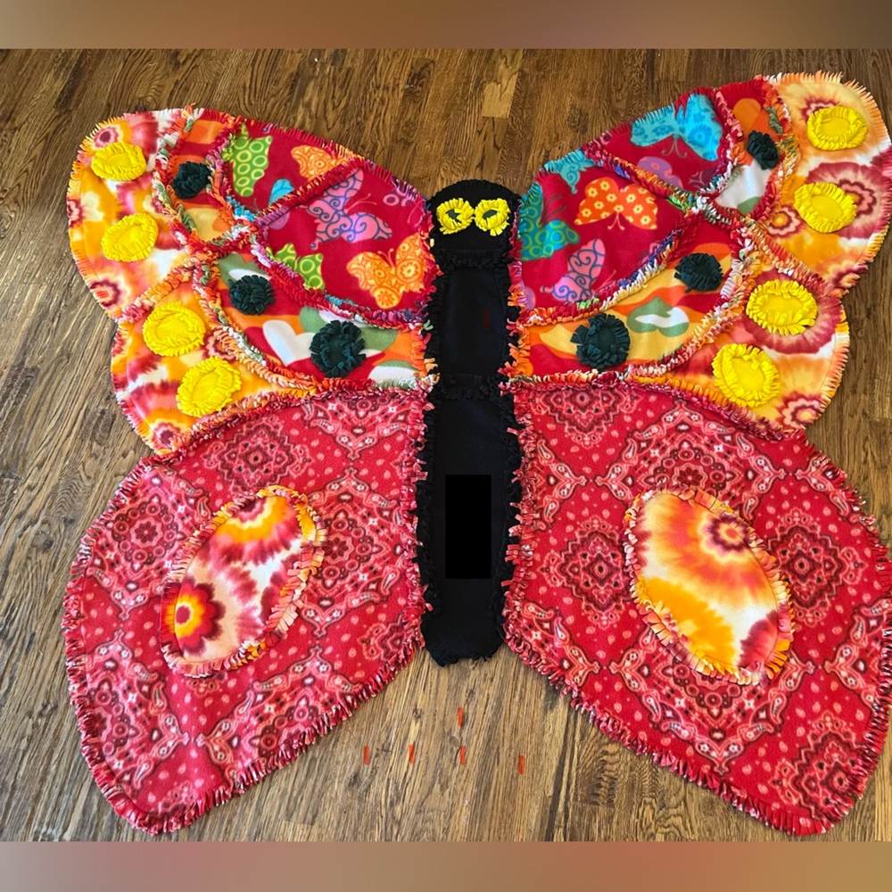 Handmade Butterfly Quilt Colorful Patchwork Blanket